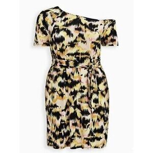 Torrid 3X Dress Resort Cruise Wear Supersoft OffShoulder Above Knee Stretch